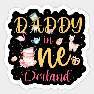 Mens Daddy In Onederland - Father Of The 1St Birthday Girl Sticker